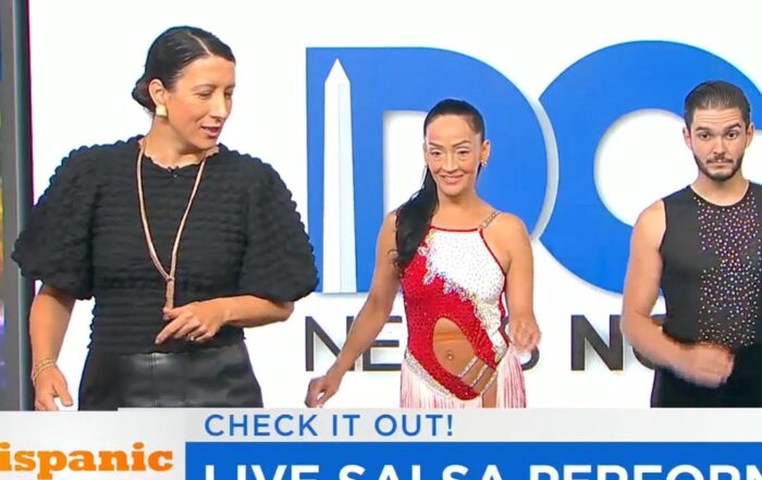 Salsa With Silvia live on DC News Now for Hispanic Heritage month